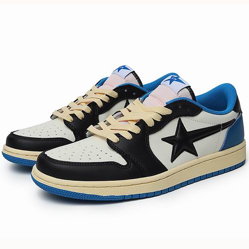 Star Leisure Shoes For Men and Women White Black Blue-6